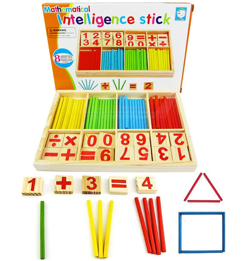 Luddles Montessori Counting Sticks & Rings Set