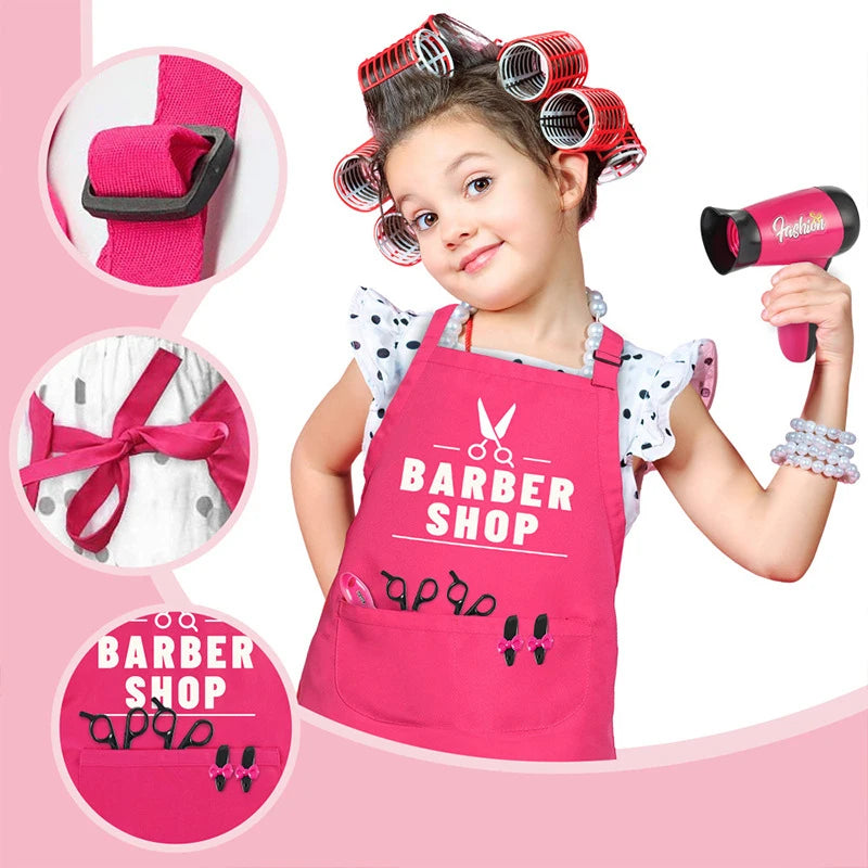 17pcs Girls Beauty Salon Set – Pretend Hairdresser Play Kit with Styling Tools
