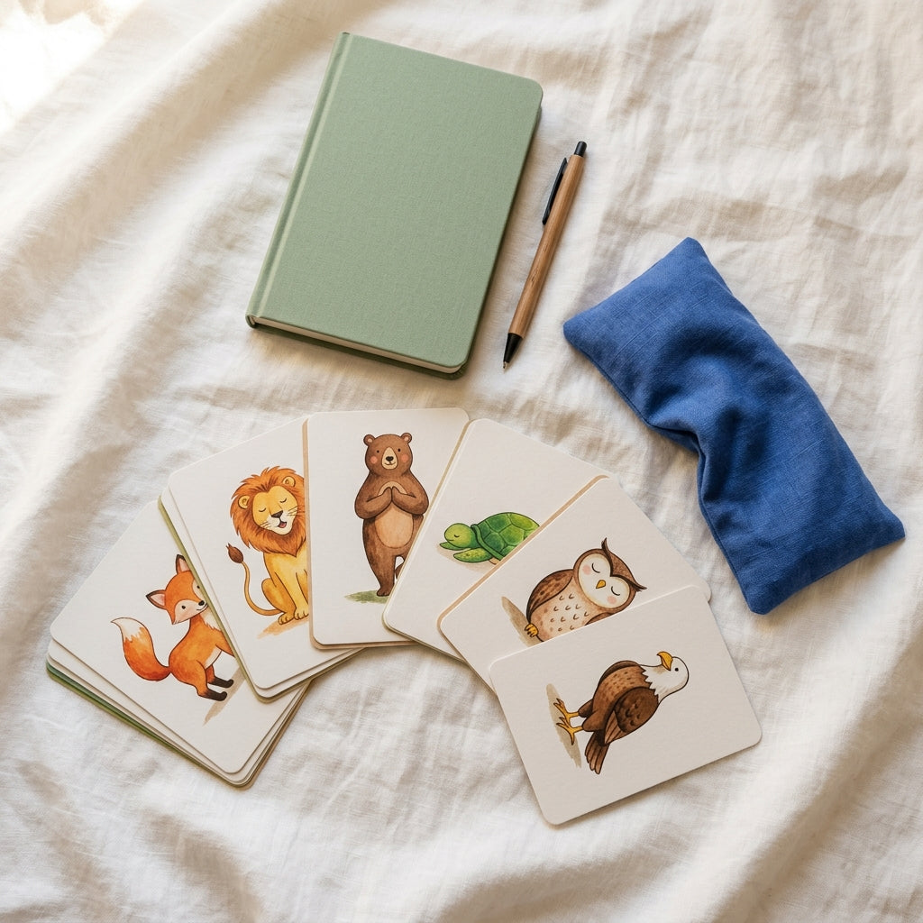 Mindfulness & Movement Kit — yoga cards, journal, eye pillow