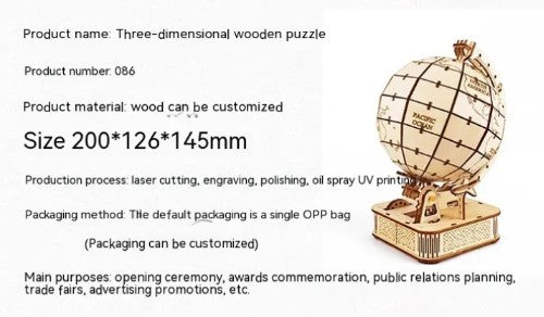 The Luddles Earth Globe 3D Wooden Puzzle