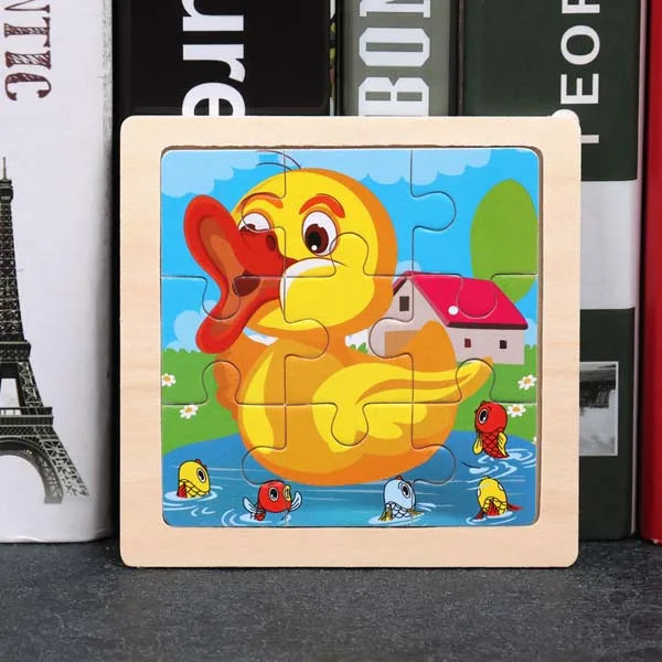 Montessori Wooden Picture Puzzles – Early Learning Matching Boards (2–4 yrs)
