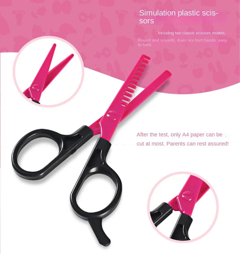 17pcs Girls Beauty Salon Set – Pretend Hairdresser Play Kit with Styling Tools