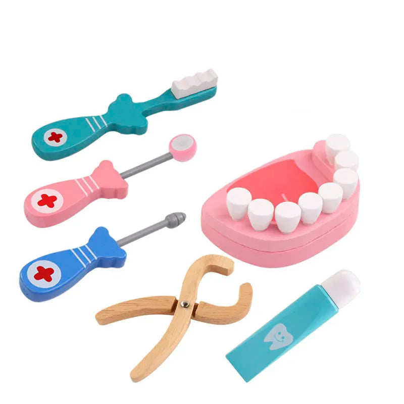 Wooden Dentist Play Set – Pretend Doctor Kit for Kids Educational Toy (3+)