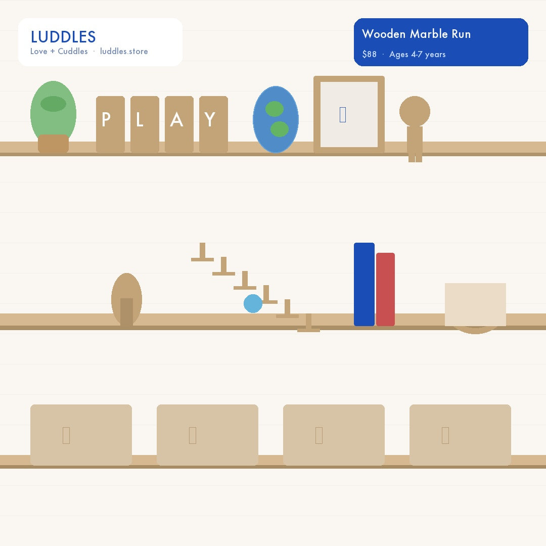 The Luddles Premium Wooden Marble Run