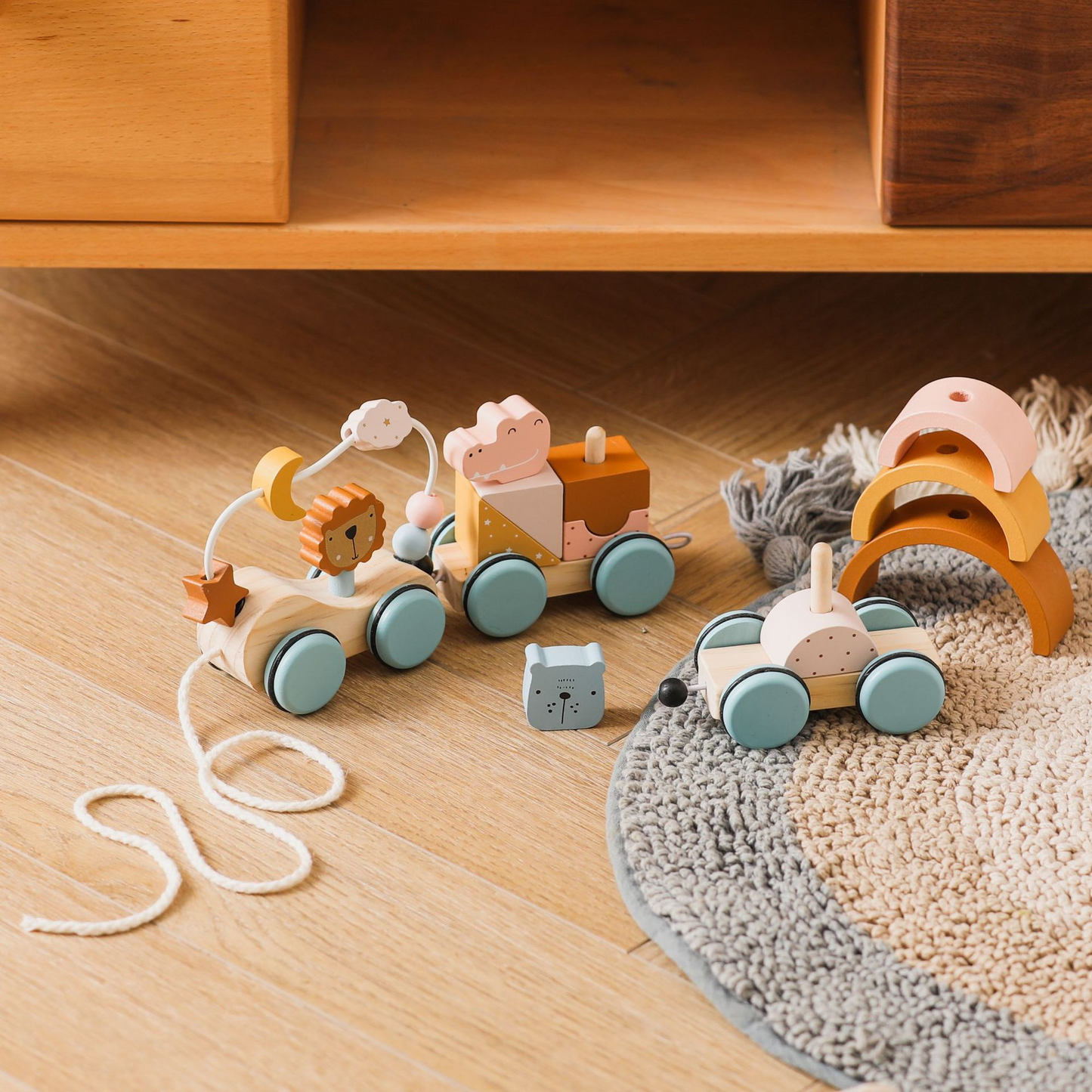 The Luddles First Puzzle Set — Wooden Shapes