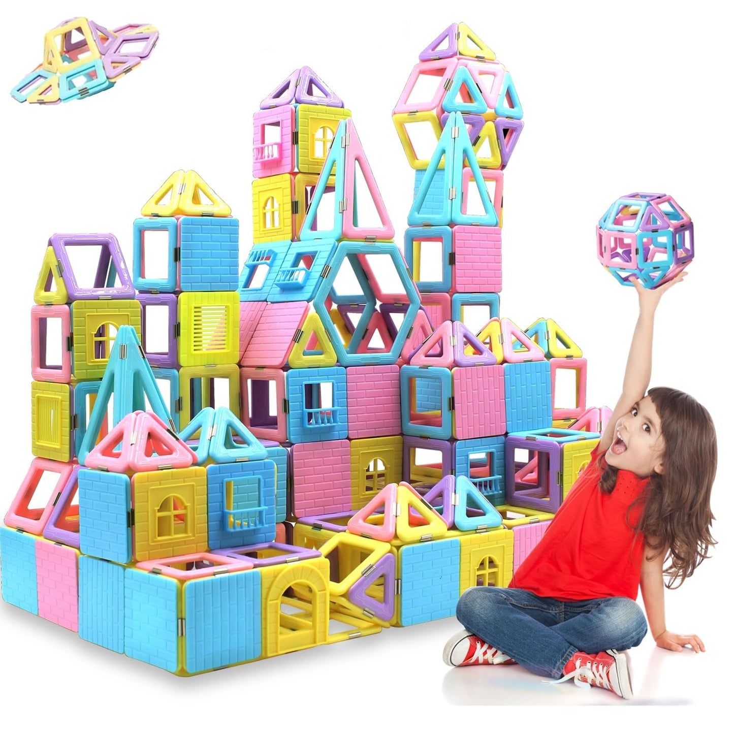 The Luddles Magnetic Tiles — 48-Piece Set