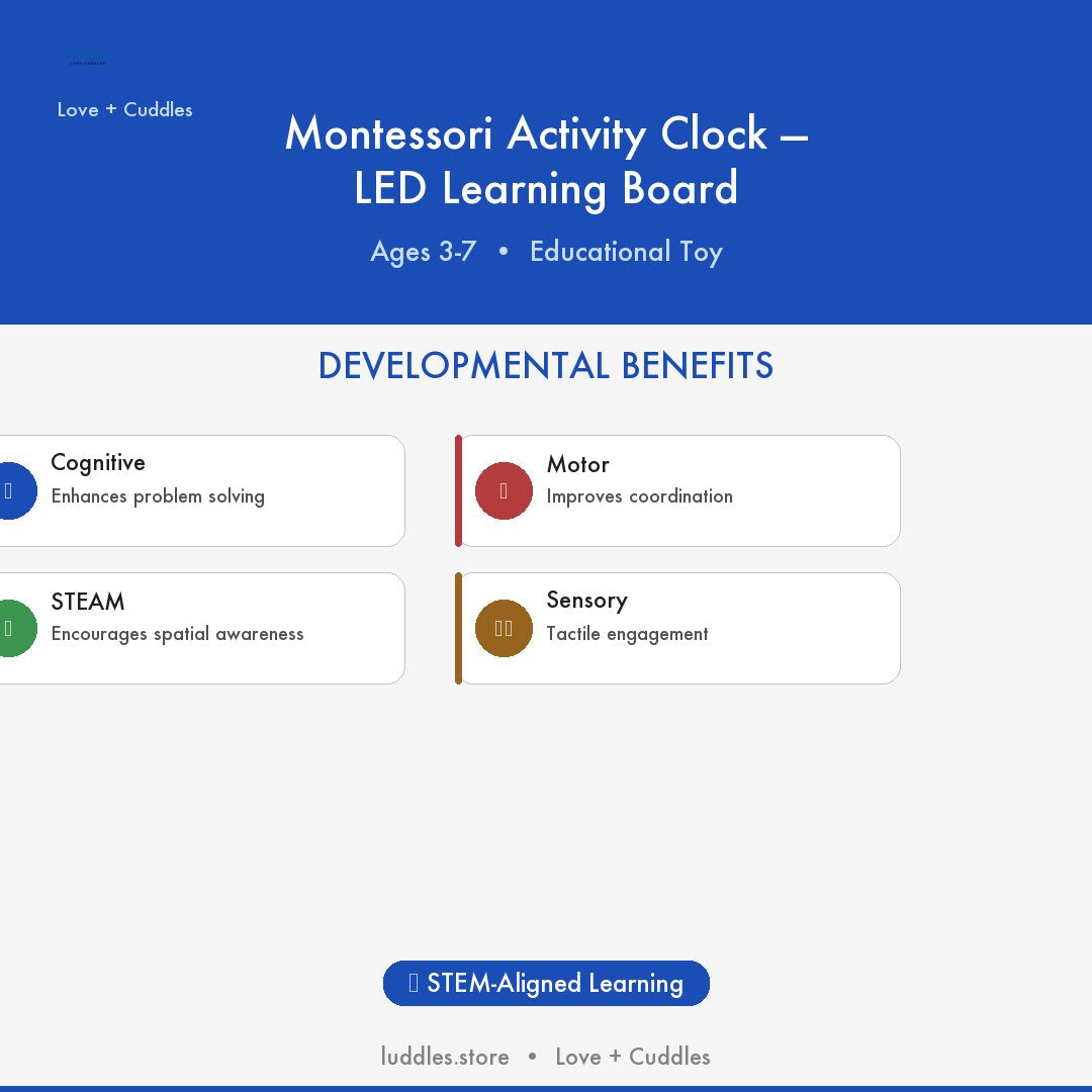 The Luddles Montessori Activity Clock — LED Learning Board