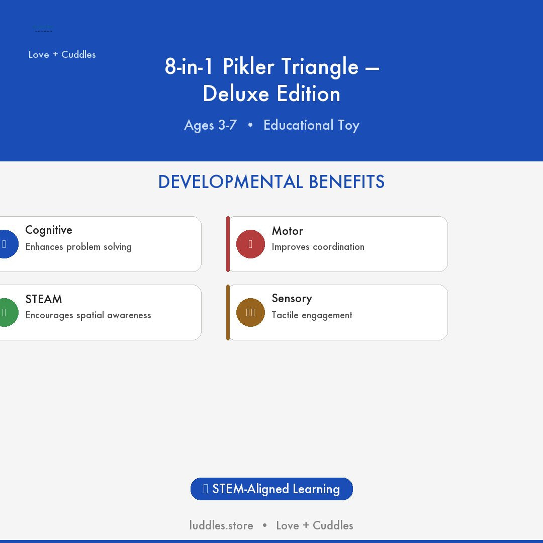 The Luddles 8-in-1 Pikler Triangle — Deluxe Edition