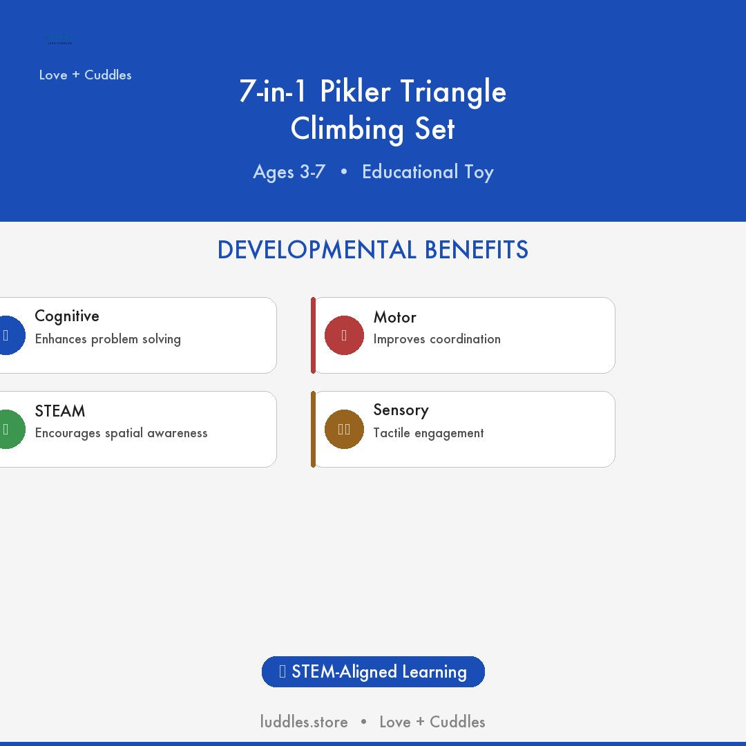 The Luddles 7-in-1 Pikler Triangle Climbing Set