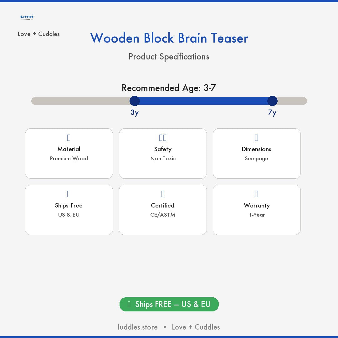 The Luddles Wooden Block Brain Teaser