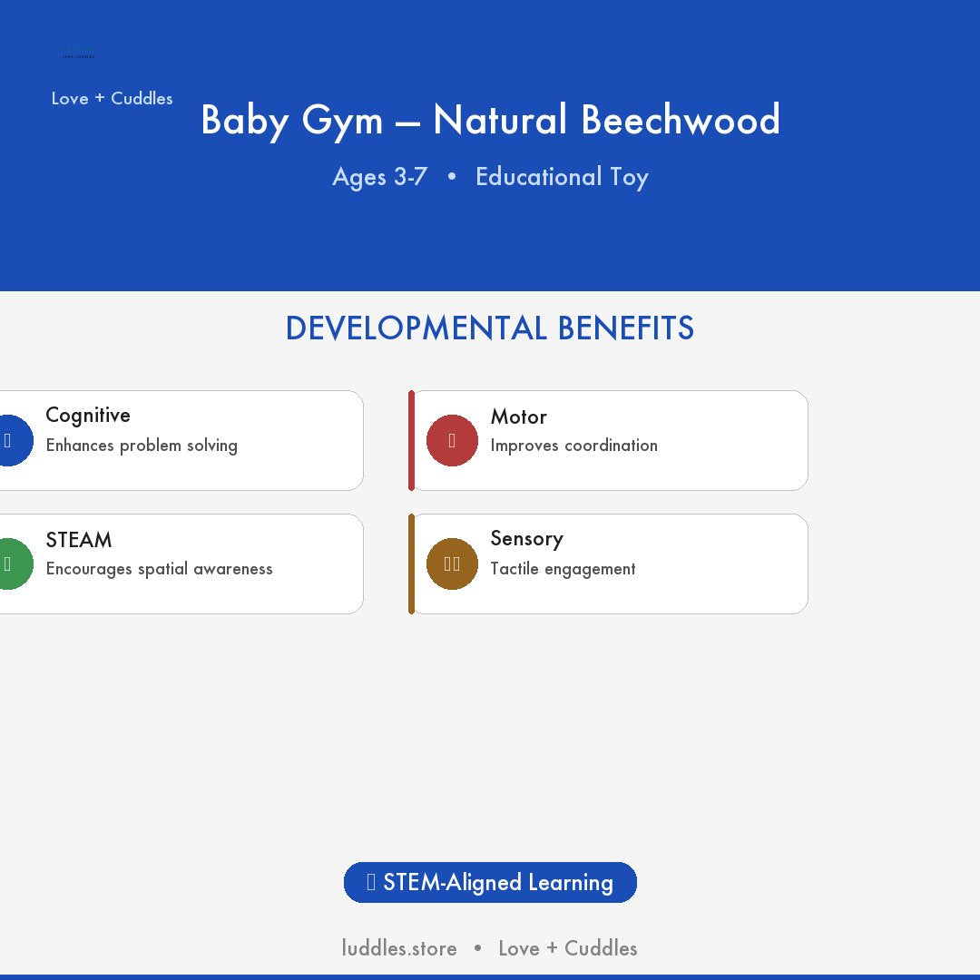 The Luddles Baby Gym — Natural Beechwood