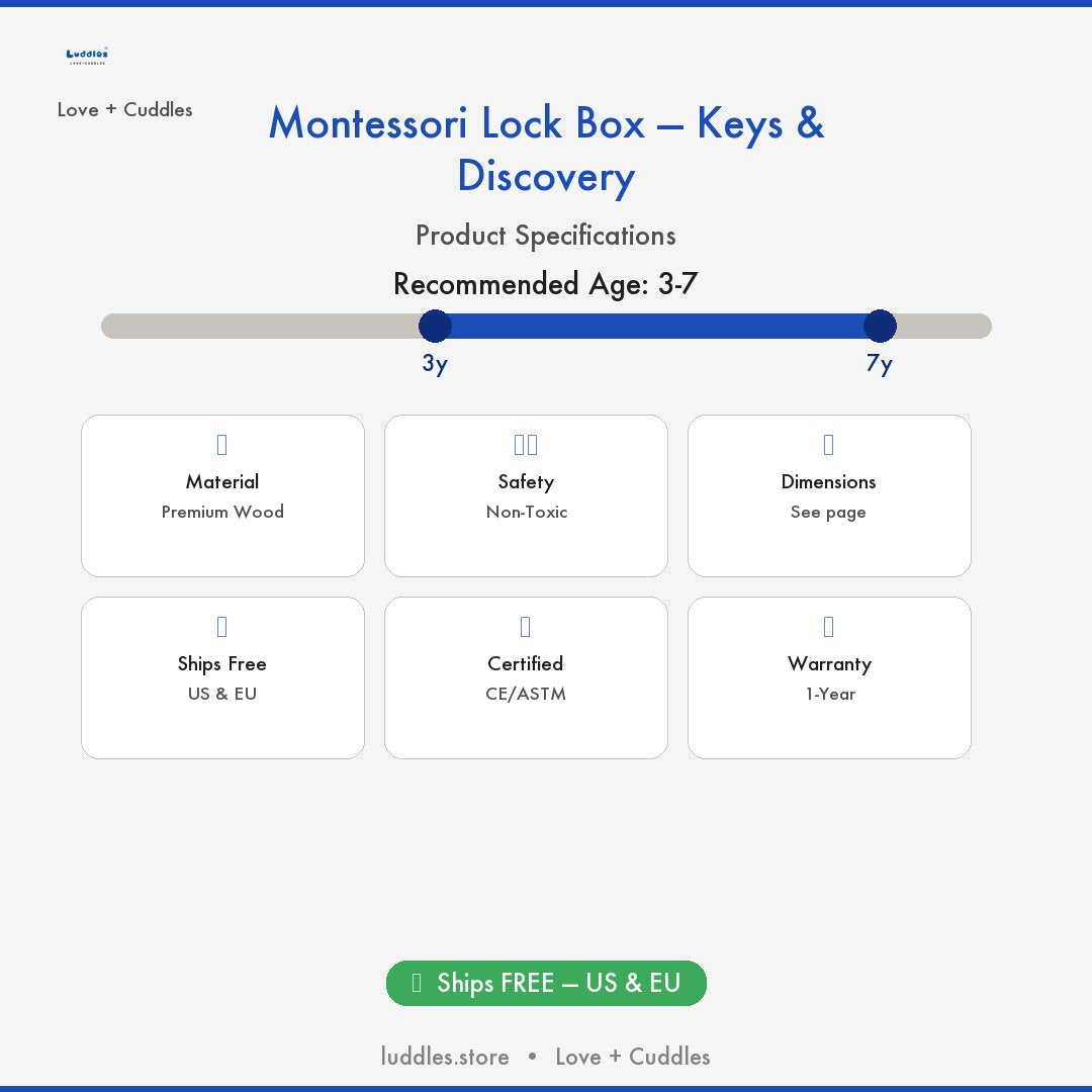 The Luddles Montessori Lock Box — Keys & Discovery