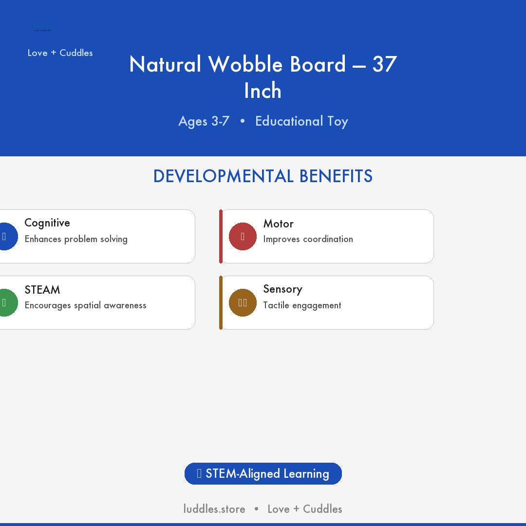 The Luddles Natural Wobble Board — 37 Inch