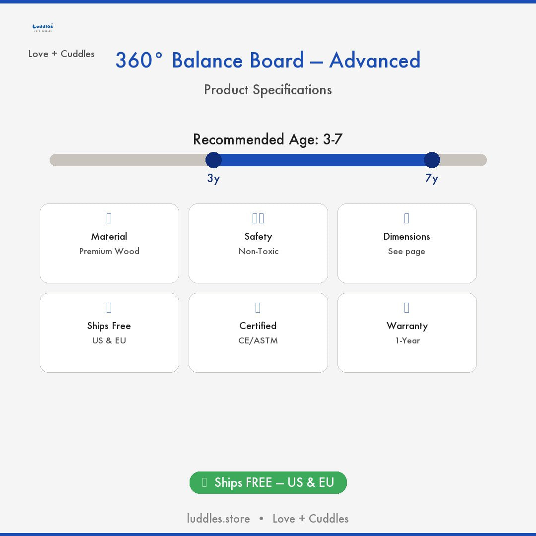 The Luddles 360° Balance Board — Advanced