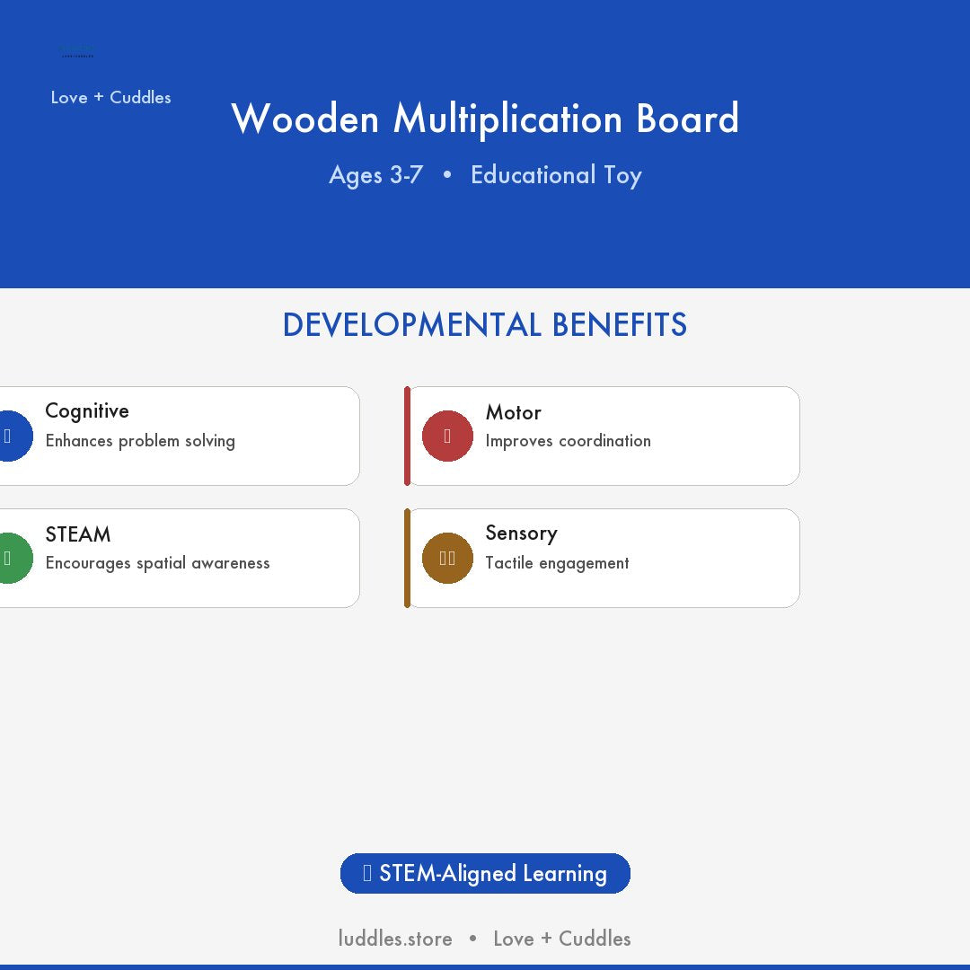 The Luddles Wooden Multiplication Board