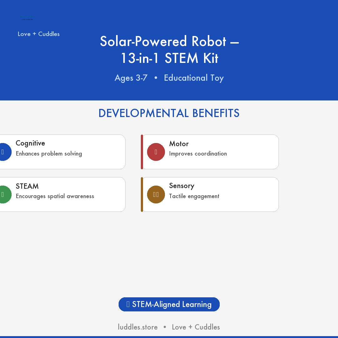The Luddles Solar-Powered Robot — 13-in-1 STEM Kit