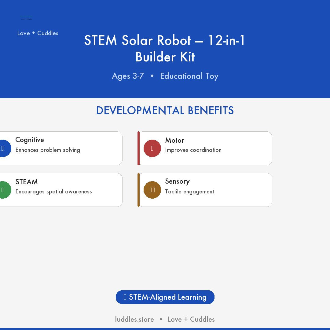 The Luddles STEM Solar Robot — 12-in-1 Builder Kit