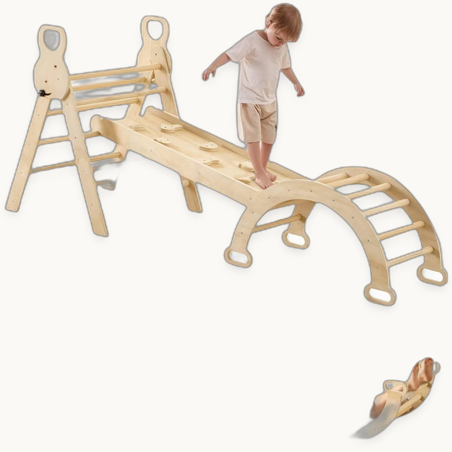 The Luddles 7-in-1 Pikler Triangle Climbing Set