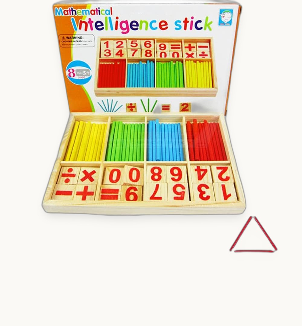 Luddles Montessori Counting Sticks & Rings Set