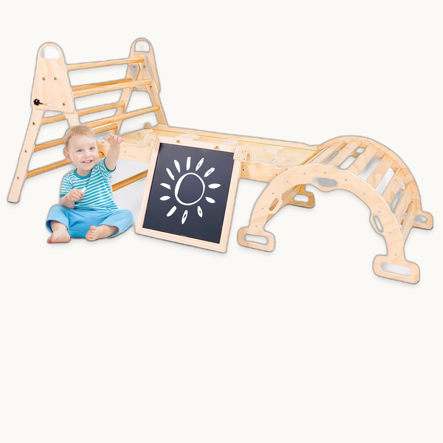 The Luddles 8-in-1 Pikler Triangle — Deluxe Edition