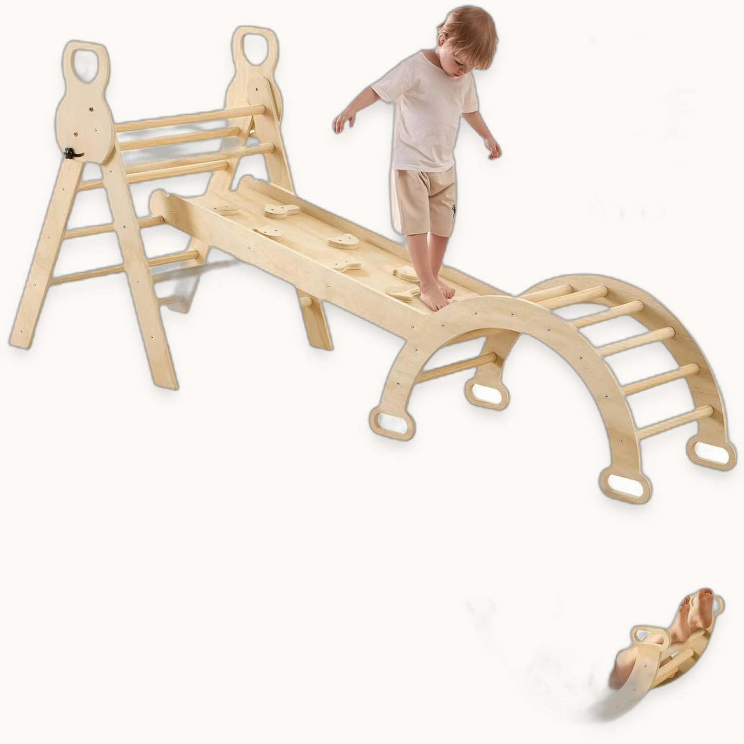 The Luddles 7-in-1 Pikler Triangle Climbing Set